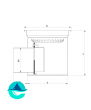 Трап профессиональный 300х300 с горизонтальным выпуском ∅ 160мм однокорпусный