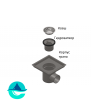 Трап профессиональный 300х300 с горизонтальным выпуском ∅ 110мм однокорпусный
